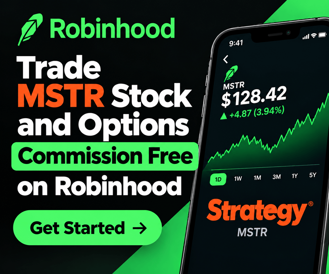 Trade MSTR Stock and Options Commission Free on Robinhood